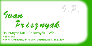 ivan prisznyak business card