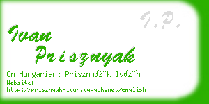 ivan prisznyak business card
